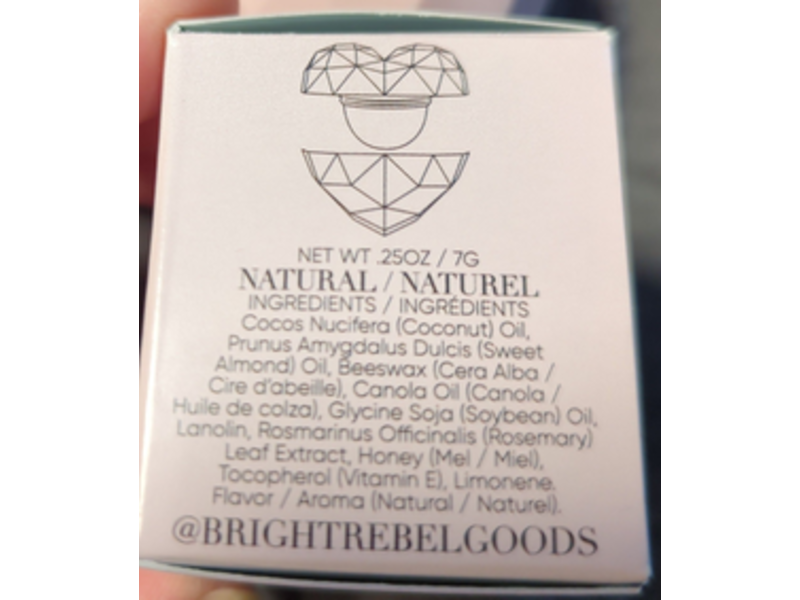 Rebels Refinery Natural Heart Lip Balm, Pink, 0.25 oz/7 g