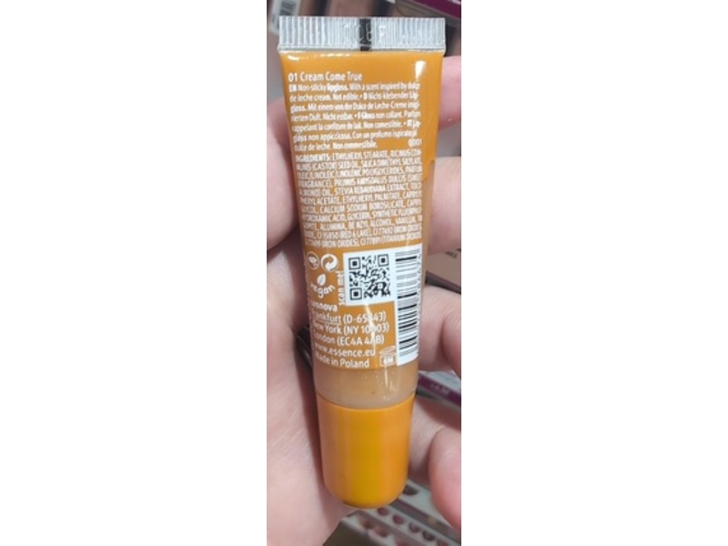 Essence Dulce Bomb De Leche Shinny Lip Gloss, Cream Come True, 0.33 oz/10 mL
