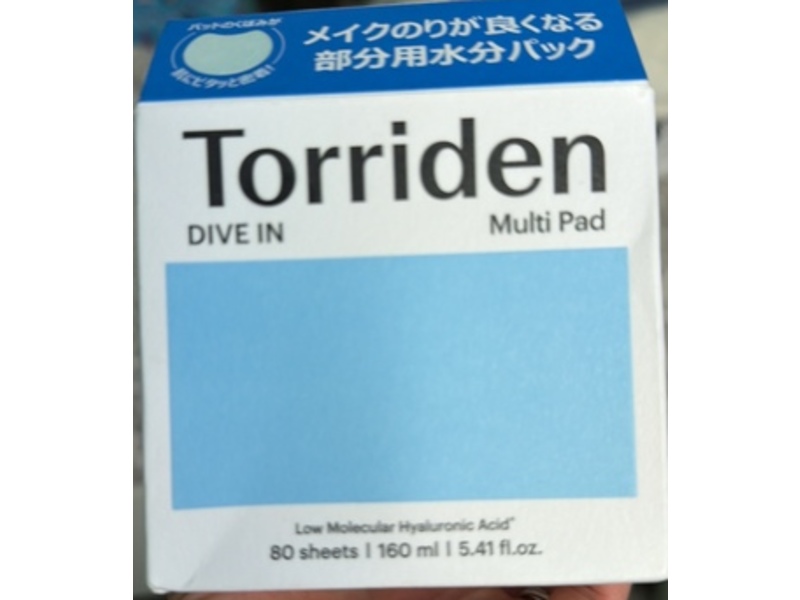 Torriden Dive In multi Pad, 5.41 fl oz/160 mL, 80 Count