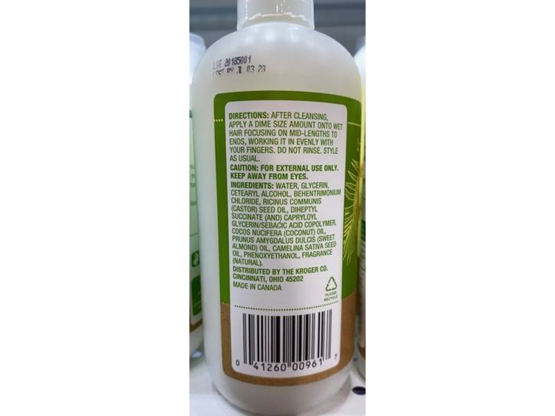 Simple Truth Leave In Conditioner, Coconut, 11.8 fl oz/349 mL