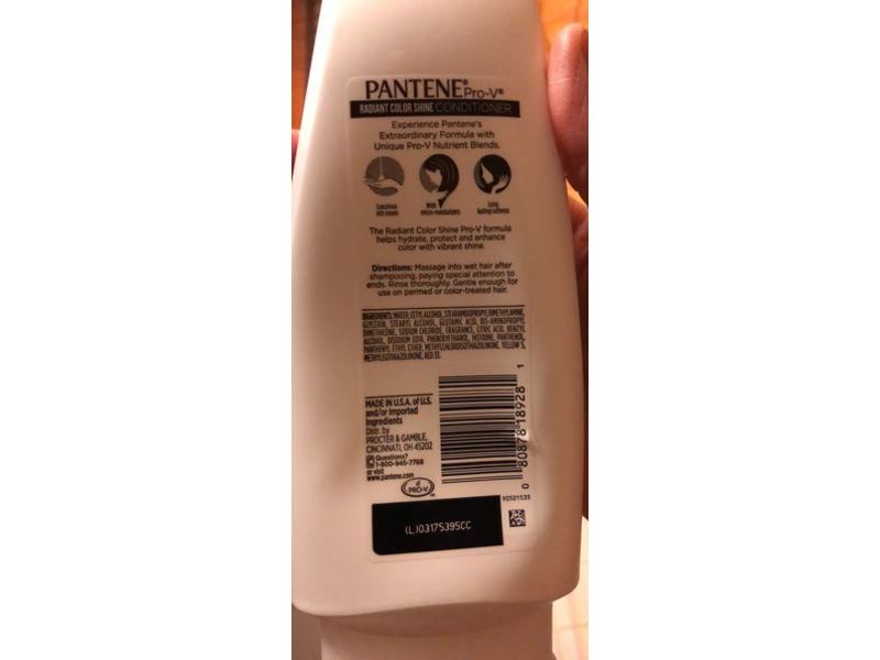 Pantene Pro-V Radiant Color Shine Conditioner, 12 fl oz/355 mL