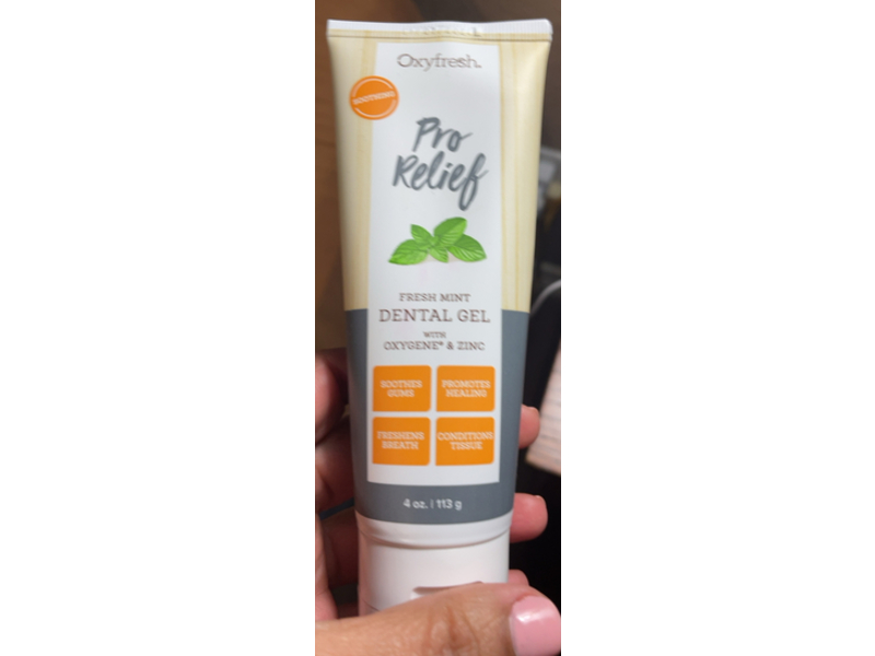 Oxyfresh Pro Relief Dental Gel, Fresh Mint, 4 oz/113 g