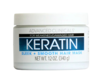 Advanced Clinicals Sleek + Smooth Hair Mask, Keratin, 12 oz/340 mL, Pack Of 2 - Image 2