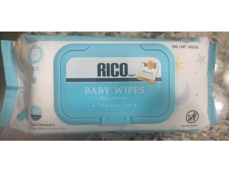 Rico Rich Moisture Baby Wipes, 80 Wipes