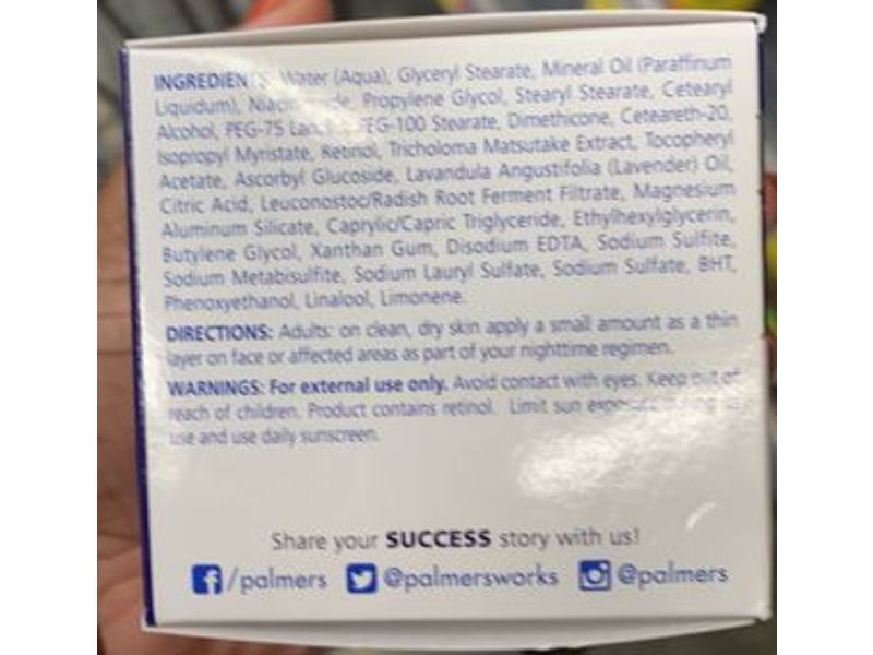 Palmer's Skin Success Anti-Dark Spot Fade Cream, Night, Songyi Mushroom & Lavender, 2.7 oz