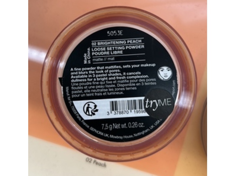 Sephora Blur It Loose Setting Powder, 02 Brightening Peach, 0.26 oz/7.5 g