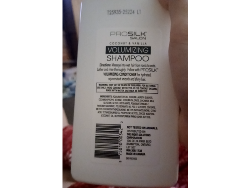 Prosilk Salon Volumizing Shampoo, Coconut & Vanilla, 15 fl oz/443 mL