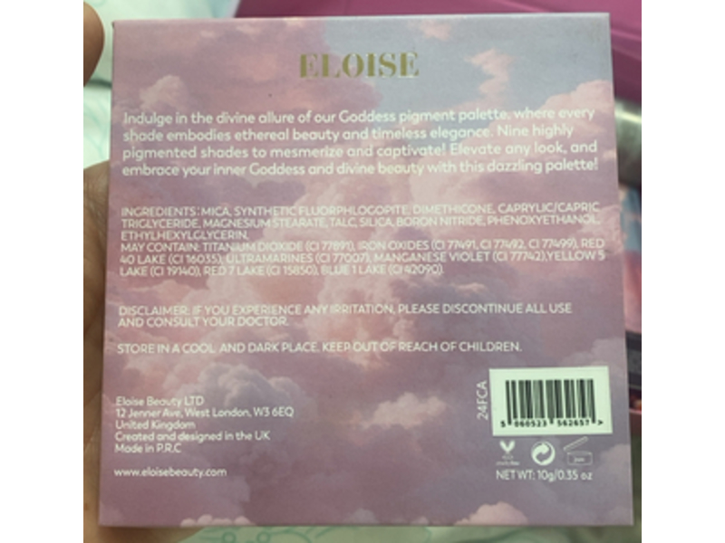 Eloise Eyeshadow Palette, Goddess, 0.35 oz/10 g