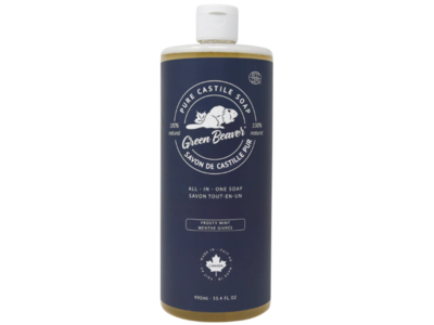 Green Beaver All in One Soap, Frosty Mint, 33.4 fl oz/990 mL