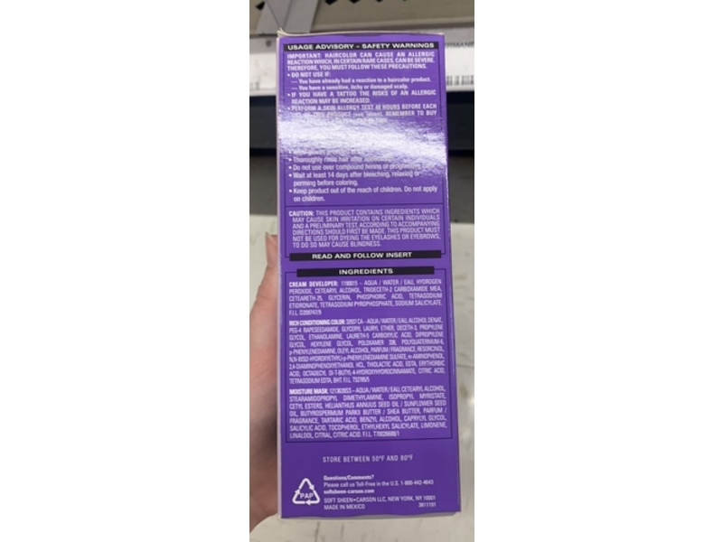 SoftSheen-Carson Dark & Lovely Fade Resist Permanent Hair Color, 371 Jet Black, 1 Application