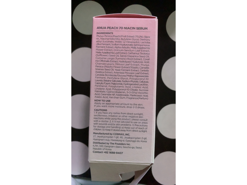 Anua Heartleaf Peach 70% Niacinamide Serum, 30 ml