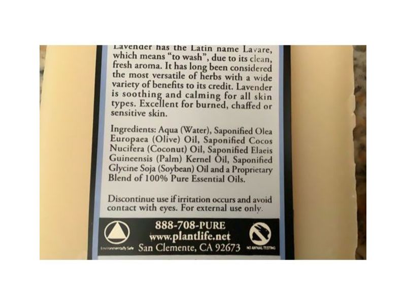 Plantlife Aromatherapy Herbal Soap, Lavender, 4 oz/113 g