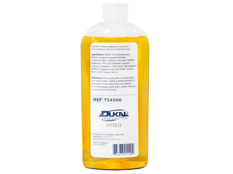 Dukal DawnMist Tearless Baby Shampoo, Baby Fresh Scent, 16 fl oz/473 mL, Pack Of 12