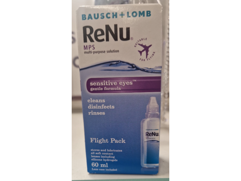 Bausch + Lomb Renu Multi-Purpose Solution, Sensitive Eyes, 60 mL, 2 Count