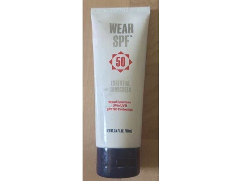 Wearspf Essential Sunscreen, SPF 50, 3.4 fl oz/100 mL