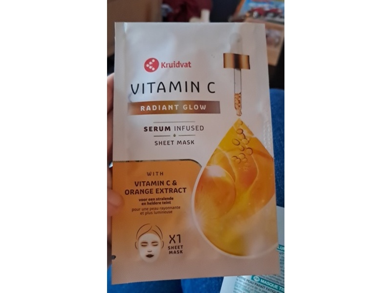 Kruidvat Radiant Glow Sheet Mask, Vitamin C, 1 Count