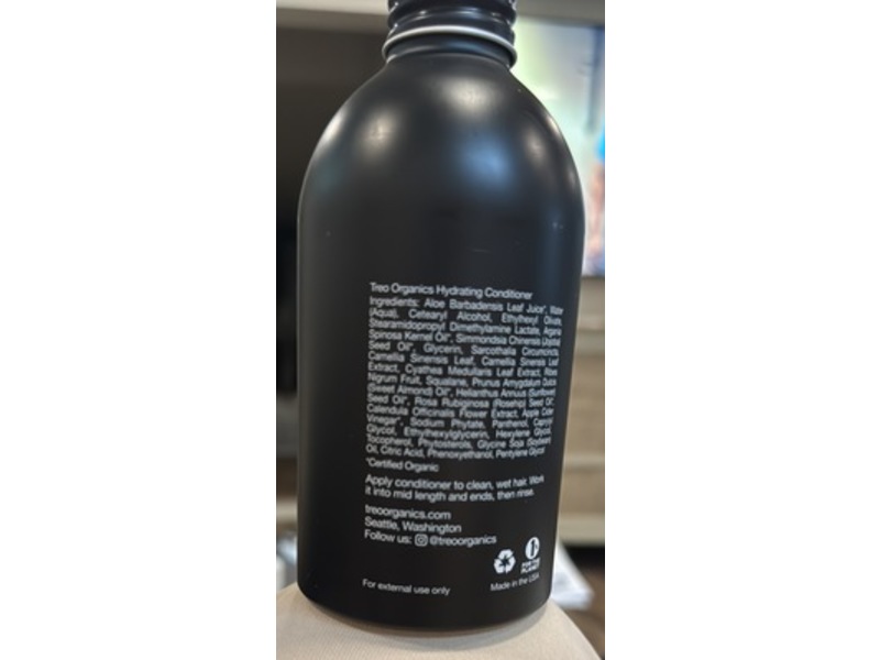 Treo Organics Hydrating Conditioner, 10.5 fl oz/310 mL
