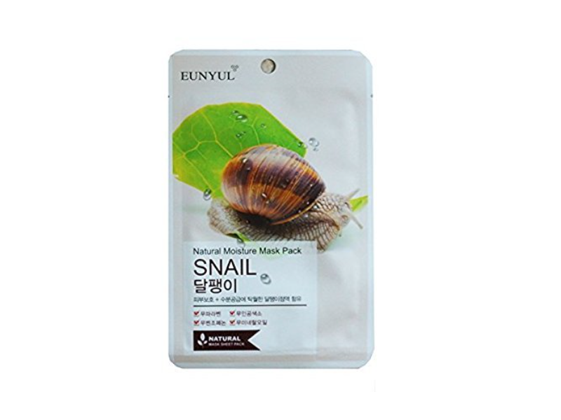 Eunyul Natural Moisture Mask, Snail, 0.74 fl oz/22 mL, 30 Count