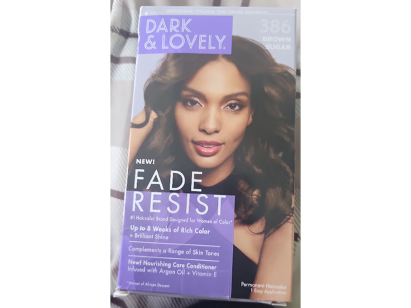 SoftSheen-Carson Dark & Lovely Fade Resist Permanent Hair Color, 386 Brown Sugar, 1 Application