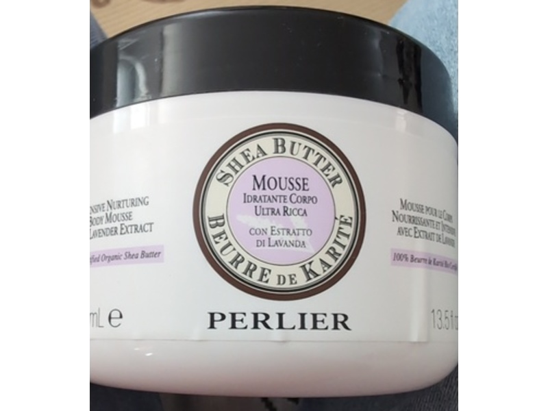 Perlier Intensive Nurturing Body Mousse, Shea Butter & Lavender, 13.5 fl oz/400 mL