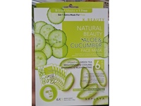 Saplaya Natural Beauty Face Mask, Aloe & Cucumber, 0.8 oz/25 mL, 6 Count - thumbnail 2