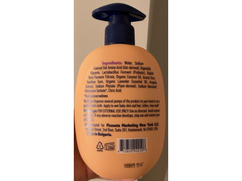 Babyology Natural Baby Wash & Shampoo, Lavender, 13.52 fl oz/400 mL, Pack Of 2