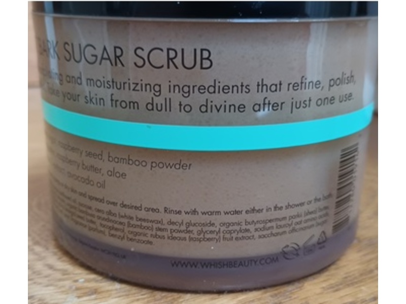 Whish Sugar Scrub, Peppermint Bark, 8 oz/227 g