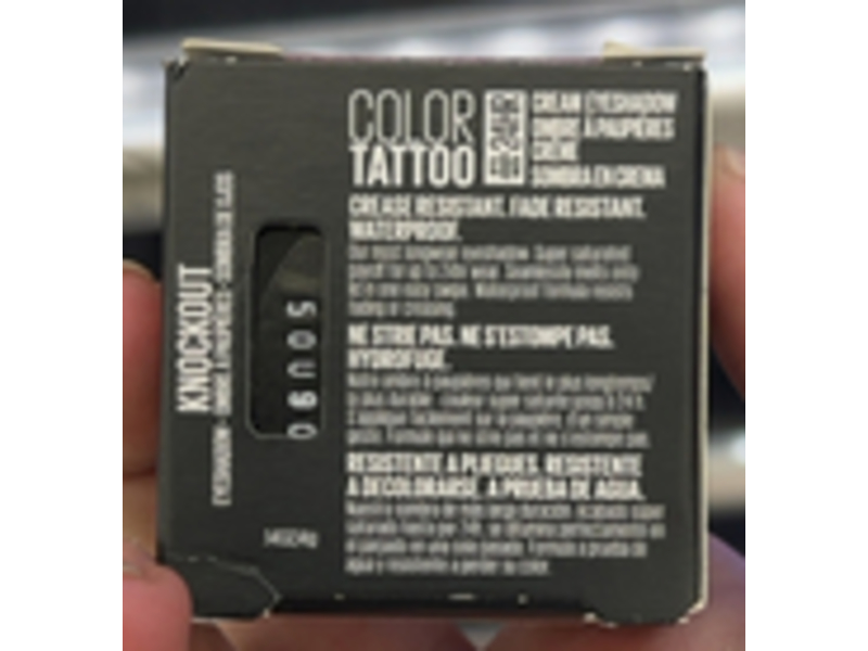 Maybelline Color Tattoo Eyeshadow, Knockout, 0.14 oz/4 g