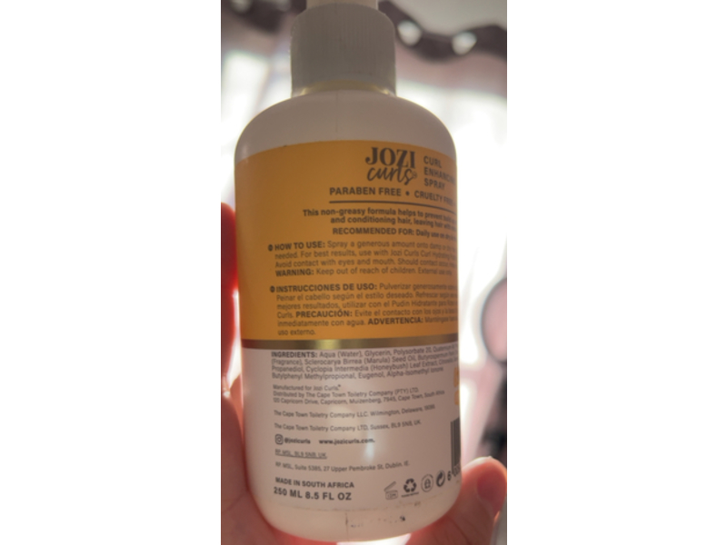 Jozi Curl Enhancing Spray, Aferican Extracts, 8.5 fl oz/250 mL