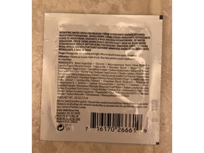 Bobbi Brown Hydrating Water Fresh Cream, 0.5 oz/1.5 ml