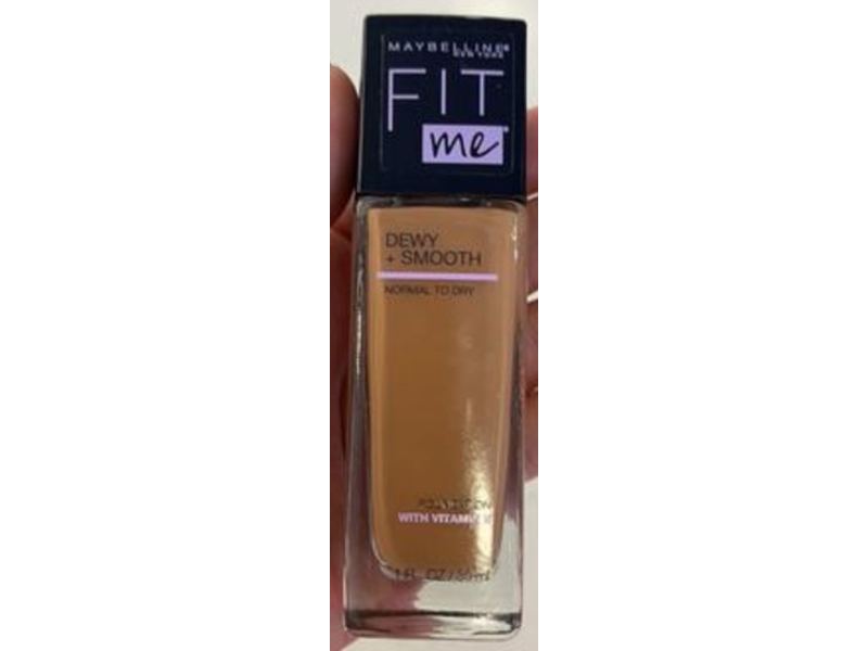 Maybelline New York Fit Me Dewy + Smooth Foundation, Toffee 330, SPF 18, Toffee, 1 oz/30 ml