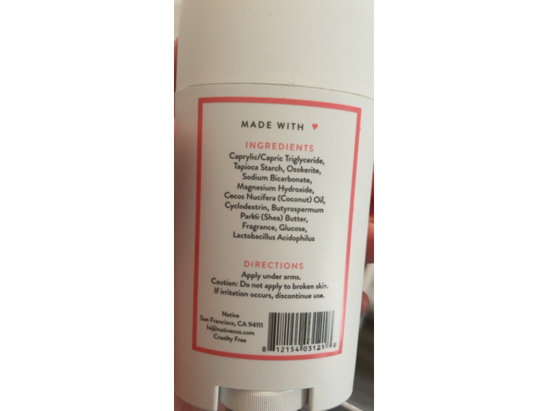 Native Deodorant, Rose, 2.65 oz/75 g