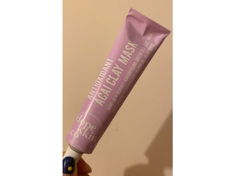 Dope Skin Co Antioxidant Acai Clay Mask, 2.37 fl oz/70 mL