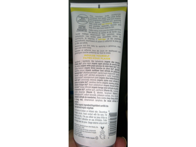 Juice Beauty Firming Body Moisturizer, Green Apple, 8 fl oz/240 mL