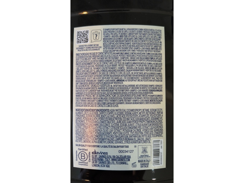 Davines Beautiful Things Chelating Shampoo, 33.8 fl oz/1000 mL