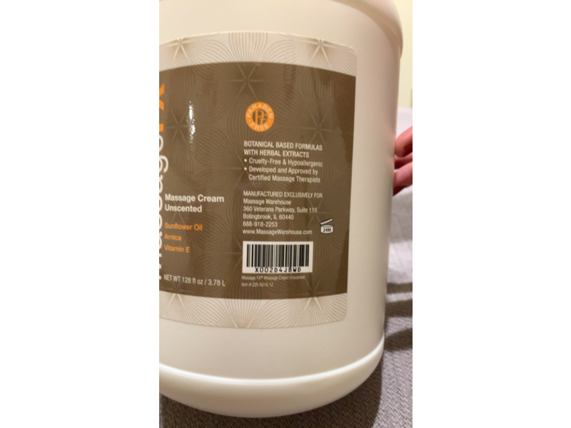 Massage FX Massage Cream, 128 fl oz/3.78 L