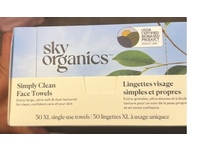 Sky Organics Simply Clean Face Towels, XL, 30 Count - thumbnail 2