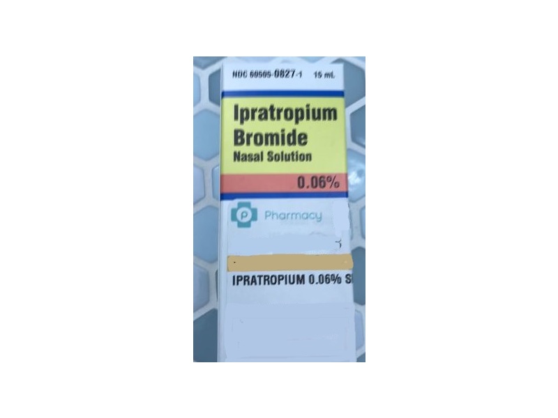 Ipratropium Bromide Nasal Solution, 0.06%, 15 mL, Apotex Corp. (RX ...