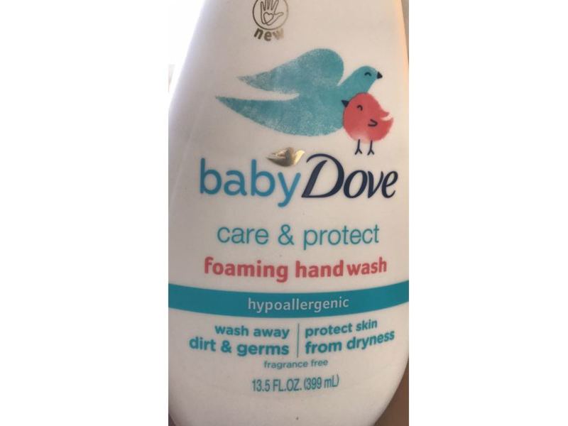 Dove Baby Care & Protect Foaming Hand Wash, Fragrance Free, 13.5 fl oz/399 mL