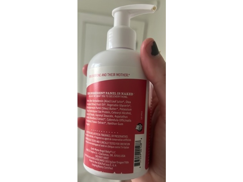 Earth Mama Angel Baby Simply Non Scents Baby Lotion, Unscented, 8 fl oz/240 mL, Pack Of 2