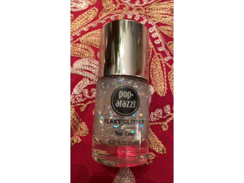 Pop-arazzi Flaky Glitter Top Coat Nail Polish, 0.37 fl oz