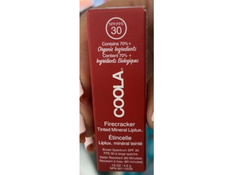 Coola Tinted Mineral Liplux, Firecracker, SPF 30, 0.15 oz/4.2 g