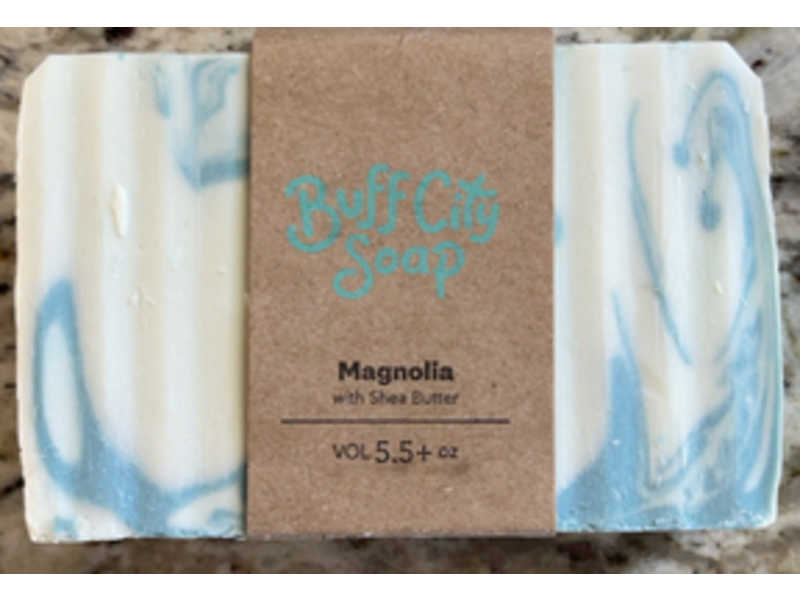 Buff City Soap, Magnolia, Shea Butter, 5.5+ oz/156 g