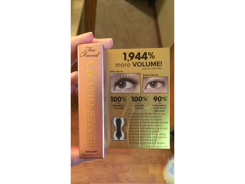 Too Faced Better Than Sex Mascara, Deepest Black, 0.17 oz