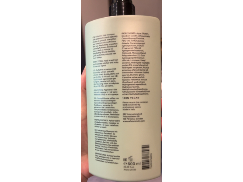Ref Weightless Volume Shampoo, 20.29 fl oz/600 mL