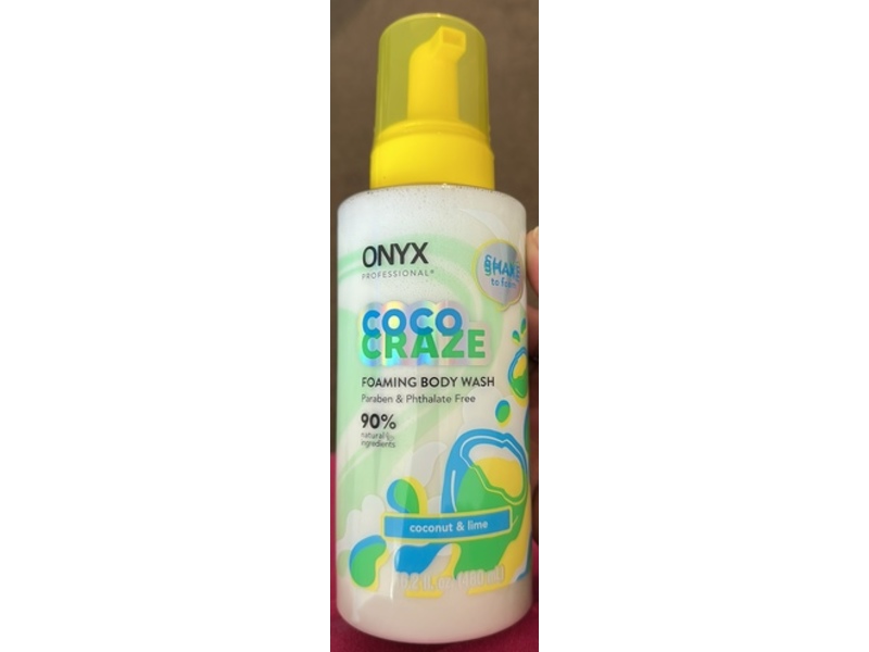 ONYX Coco Craze Foaming Body Wash, Coconut & Lime, 16.2 fl oz/480 mL