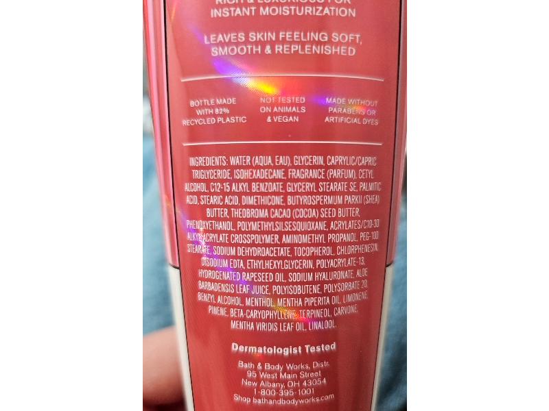 Bath & Body Works Ultimate Hydration Body Cream, Twisted Pepper Mint, 8 oz / 226 g