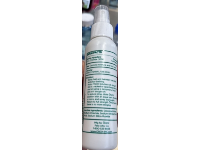 Onox Foot Solution Spray, 4 fl oz/118.29 mL