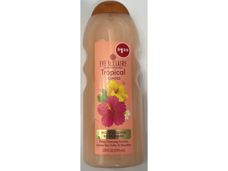 Eve St. Claire Moisturizing Body Wash, Tropical Scented, 20 fl oz/590 mL