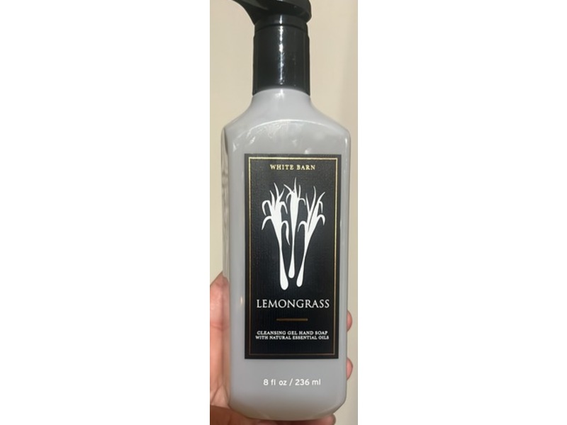 Bath And Body Works White Barn Cleansing Gel Hand Soap, Lemongrass, 8 fl oz/236 mL